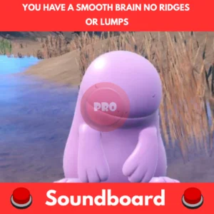 you have a smooth brain no ridges or lumps soundboard