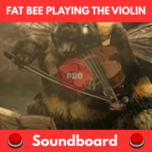 fat bee playing the violin soundboard